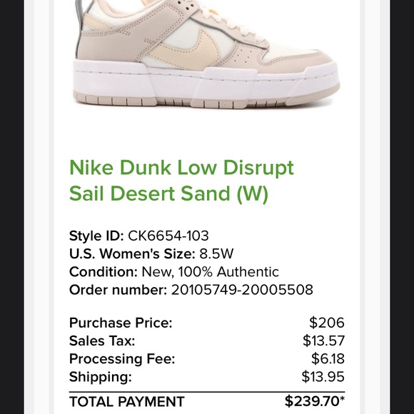 Nike Dunk Low Disrupt
Sail Desert Sand (W) - Picture 3 of 6